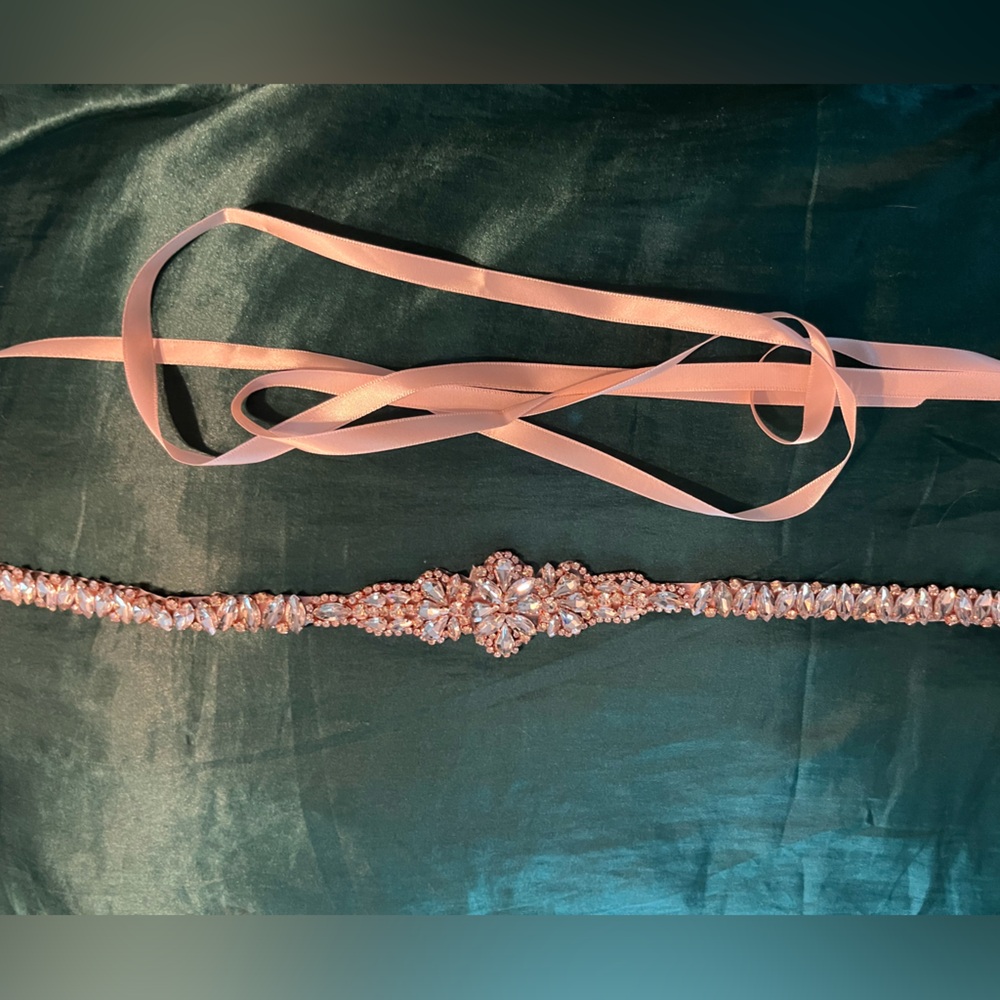 Rose Gold/pink Bridal Belt